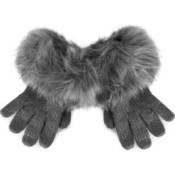 Rękawiczki Damskie TRUSSARDI JEANS - Gloves Knitted 59Z00006 M E151. Szare rękawiczki damskie Trussardi Jeans, bez wzorów, z jeansu. W wyprzedaży za 169,00 zł.