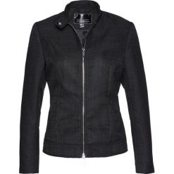 Kurtka ramoneska z przędzy boucle bonprix czarny. Czarne kurtki damskie bonprix, bez wzorów. Za 179,99 zł.