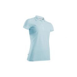 Koszulka polo do golfa damska. Różowe koszulki damskie polo INESIS, s, z bawełny, z golfem. Za 39,99 zł.