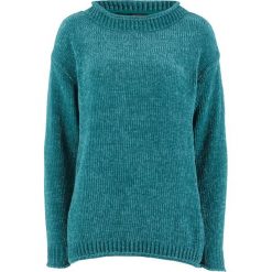 Sweter z szenili bonprix kobaltowy. Niebieskie swetry klasyczne damskie bonprix. Za 37,99 zł.