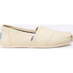 Toms - Espadryle Canvas Classic. Brązowe espadryle damskie Toms, bez wzorów, ze skóry, bez obcasa. W wyprzedaży za 159,90 zł.