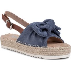 Espadryle XTI - 57141 Navy. Niebieskie sandały dziewczęce Xti, ze skóry ekologicznej, bez zapięcia. Za 129,00 zł.