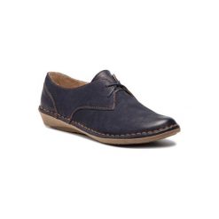 LASOCKI COMFORT ISKRA-06. Niebieskie półbuty damskie Lasocki Comfort, bez wzorów, ze skóry, bez obcasa, bez zapięcia. Za 149,99 zł.