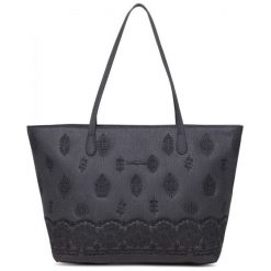 Desigual Torebka Damska Bols Paola Capri Zipper, Czarna. Czarne torebki klasyczne damskie marki Desigual, z haftami, z haftem. Za 399,00 zł.