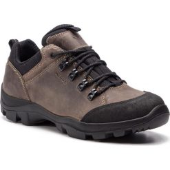 Trekkingi WOJAS - 9031-77 Popiel/Czarny. Szare półbuty męskie marki Wojas, na co dzień, bez wzorów, ze skóry, bez zapięcia. Za 349,00 zł.