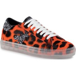 Sneakersy PATRIZIA PEPE - 2V8807/A6D5-J3AV Black/Orange Animali. Pomarańczowe półbuty damskie Patrizia Pepe, na co dzień, bez wzorów, ze skóry, bez obcasa, na płaskiej podeszwie, bez zapięcia. W wyprzedaży za 619,00 zł.