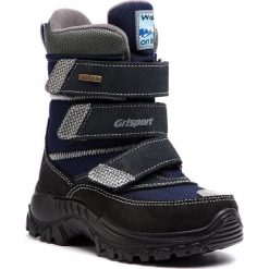 Śniegowce GRISPORT - 9344S111LG Nero. Niebieskie śniegowce chłopięce Grisport, bez zapięcia. W wyprzedaży za 219,00 zł.
