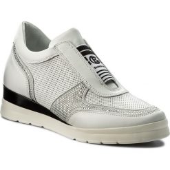 Sneakersy BALDININI - 899105XDOKI9090XXCXXX Dome/Kidi Bianco. Białe półbuty damskie marki Baldinini, na co dzień, bez wzorów, ze skóry, bez obcasa, na płaskiej podeszwie, bez zapięcia. W wyprzedaży za 839,00 zł.