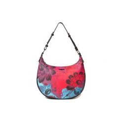 Desigual torebka Bols Sinergia Siberia czerwona. Czerwone torebki klasyczne damskie Desigual, w kwiaty, przez ramię, bez dodatków. Za 299,00 zł.