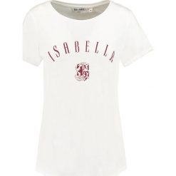Koszulka w kolorze białym. Białe koszulki damskie Garcia, xs, z nadrukiem, z bawełny, z okrągłym kołnierzem. W wyprzedaży za 34,95 zł.