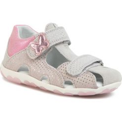 Sandały SUPERFIT - 6-09041-25 D Hellgrau/Rosa. Szare sandały dziewczęce Superfit, ze skóry, bez zapięcia. Za 249,00 zł.