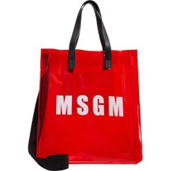 Shopper bag damskie: MSGM PVC SHOPPER Torba na zakupy red