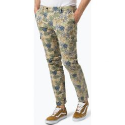 Finshley & Harding London - Spodnie męskie, beżowy. Brązowe spodnie męskie marki Finshley & Harding London, m, z nadrukiem, z bawełny. Za 349,95 zł.