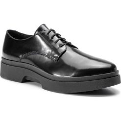 Oxfordy GEOX - D Myluse A D849WA 00038 C9999 Black. Czarne półbuty damskie Geox, bez obcasa, na płaskiej podeszwie, bez zapięcia. W wyprzedaży za 399,00 zł.