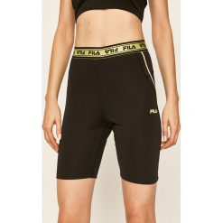 Fila - Szorty. Czarne spodenki sportowe damskie Fila, s, z nadrukiem, z elastanu, sportowe, z podwyższonym stanem. W wyprzedaży za 199,90 zł.