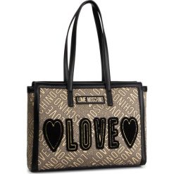 Torebka LOVE MOSCHINO - JC4023PP18LB290A Gold/Nero. Żółte torebki klasyczne damskie Love Moschino, bez wzorów, ze skóry ekologicznej, klasyczne, na ramię, bez dodatków. W wyprzedaży za 579,00 zł.