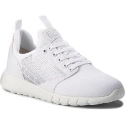 Sneakersy EA7 EMPORIO ARMANI - X8X007 XCC02 00001 White. Białe półbuty damskie EA7 Emporio Armani, ze skóry ekologicznej. W wyprzedaży za 409,00 zł.