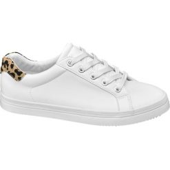 Sneakersy damskie Graceland białe. Białe sneakersy damskie Graceland, z materiału. Za 79,90 zł.