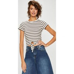 Tally Weijl - Top. Szare bluzki damskie TALLY WEIJL, s, bez wzorów, z elastanu, z okrągłym kołnierzem. W wyprzedaży za 37,90 zł.