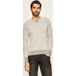 Tom Tailor Denim - Sweter. Szare swetry męskie TOM TAILOR DENIM, s, bez wzorów, z bawełny, z okrągłym kołnierzem, bez kaptura. W wyprzedaży za 119,90 zł.