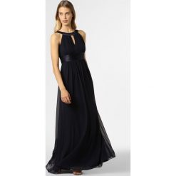 Marie Lund - Damska sukienka wieczorowa, niebieski. Niebieskie sukienki damskie Marie Lund, bez wzorów, z satyny, eleganckie, bez kołnierzyka, bez rękawów. Za 649,95 zł.