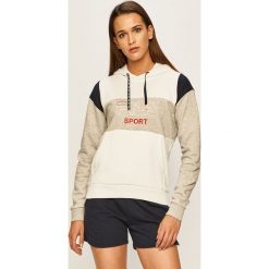 Fila - Bluza. Białe bluzy damskie Fila, s, z nadrukiem, z bawełny, bez rękawów, z kapturem. Za 279,90 zł.