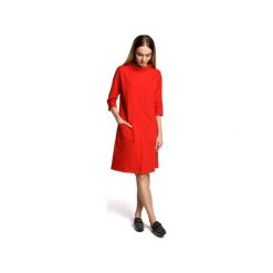 M353 Sukienka oversize z dużymi kieszeniami i. Sukienki damskie Moe, na co dzień, xl, bez wzorów, z elastanu, biznesowe, bez kołnierzyka, bez rękawów, oversize. Za 139,00 zł.
