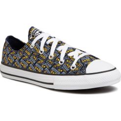 Trampki CONVERSE - Ctas Ox 667090C Obsidian/Blue Slate/Amarillo. Niebieskie trampki dziewczęce Converse, bez wzorów, z gumy, na sznurówki. Za 199,00 zł.