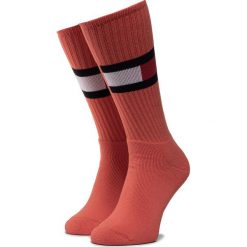 Skarpety Wysokie Unisex TOMMY HILFIGER - 481985001 Coral 009. Pomarańczowe skarpetki damskie TOMMY HILFIGER, bez wzorów, z elastanu. Za 39,00 zł.