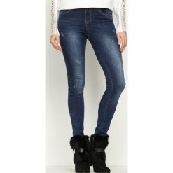 Boyfriendy damskie: Niebieskie Jeansy Capillary