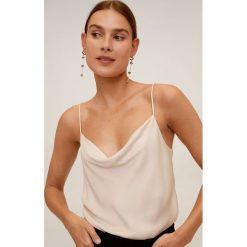 Mango - Top Ninetie2. Bluzki damskie Mango, l, bez wzorów, z wiskozy, z okrągłym kołnierzem. W wyprzedaży za 59,90 zł.