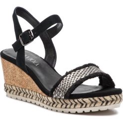 Espadryle SCA'VIOLA - B-148 Black. Czarne espadryle damskie Sca'viola, bez wzorów, ze skóry, bez obcasa, na obcasie. Za 319,00 zł.