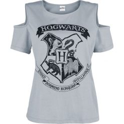 Bluzki damskie: Harry Potter Hogwarts Logo Koszulka damska jasnoszary