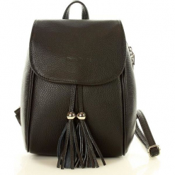 VERONICA MARCO MAZZINI Plecak skórzany italian backpack - czarny. Czarne plecaki damskie marki MAZZINI, bez wzorów, ze skóry, eleganckie, bez dodatków. Za 259,00 zł.