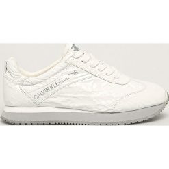 Calvin Klein Jeans - Buty. Białe sneakersy męskie Calvin Klein Jeans, z jeansu, na sznurówki. Za 579,90 zł.