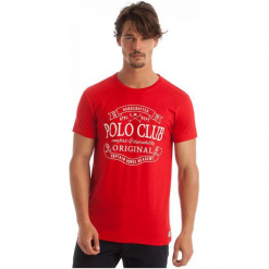 Polo Club C.H..A T-Shirt Męski Xxl Czerwony. Czerwone koszulki polo Polo Club C.H..A, m. W wyprzedaży za 119,00 zł.