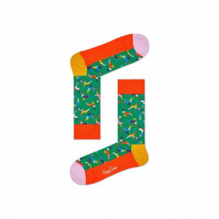 Skarpetki Happy Socks - Holiday XMAS (REI01-7000). Szare skarpetki męskie Happy Socks, w kolorowe wzory, z bawełny. Za 34,90 zł.