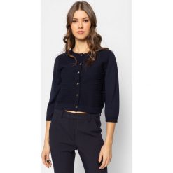 Kardigan Luisa Spagnoli Morena 56902. Niebieskie swetry damskie Luisa Spagnoli, s, bez wzorów, z wełny. W wyprzedaży za 659,00 zł.