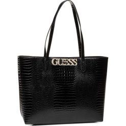 Torebka GUESS - Uptown Chic (VG) HWCG73 01230 BLA. Czarne torby damskie na zakupy Guess, z aplikacjami, ze skóry ekologicznej, bez dodatków. W wyprzedaży za 529,00 zł.