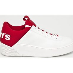 Levi's - Buty Mullet S. Czerwone buty sportowe damskie Levi's®, bez wzorów, ze skóry, sportowe. W wyprzedaży za 299,90 zł.