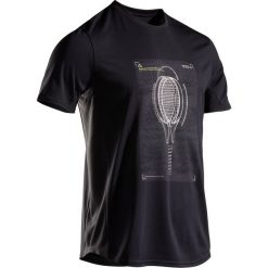 KOSZULKA TENIS TTS100 męska. Niebieskie koszulki męskie ARTENGO, m, bez wzorów, z poliesteru, sportowe, bez kołnierzyka, bez rękawów. Za 29,99 zł.