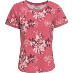 Shirt z bawełny z nadrukiem, krótki rękaw bonprix różowy z nadrukiem. Różowe koszulki damskie marki bonprix, z nadrukiem, z bawełny, z krótkim rękawem. Za 34,99 zł.