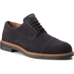 Półbuty PEPE JEANS - Axel Derby PMS10247 Navy 595. Niebieskie derby męskie marki Kazar, z zamszu, na sznurówki. W wyprzedaży za 329,00 zł.