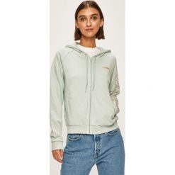 Adidas - Bluza. Niebieskie bluzy damskie Adidas, s, z nadrukiem, z bawełny, bez rękawów, z kapturem. Za 229,90 zł.