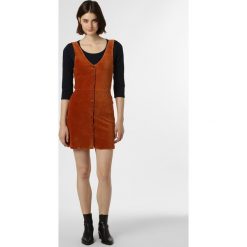 ONLY - Sukienka damska – Onlfenja, beżowy. Brązowe sukienki damskie ONLY, s, bez wzorów, ze sztruksu, bez kołnierzyka, bez rękawów. Za 159,95 zł.