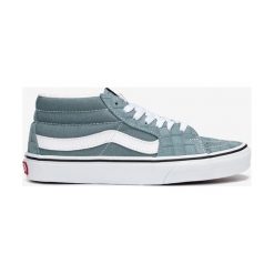 Vans Sk8-Mid Tenisówki Szary. Szare trampki i tenisówki damskie Vans, bez wzorów, ze skóry, bez zapięcia. Za 393,95 zł.