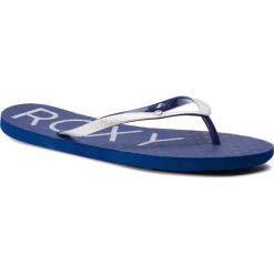 Japonki ROXY - ARJL100678 Nvy. Szare klapki damskie marki Roxy, bez wzorów, z tworzywa sztucznego, bez obcasa. Za 89,00 zł.