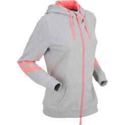Bluzy damskie: Bluza rozpinana, długi rękaw bonprix jasnoszary melanż