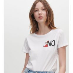 T-shirt Mała Mi -. T-shirty damskie Reserved, xl, bez wzorów, bez kołnierzyka. Za 39,99 zł.