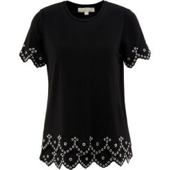 MICHAEL Michael Kors Tshirt z nadrukiem black/silver. Czarne t-shirty damskie MICHAEL Michael Kors, s, z nadrukiem, z elastanu. Za 689,00 zł.